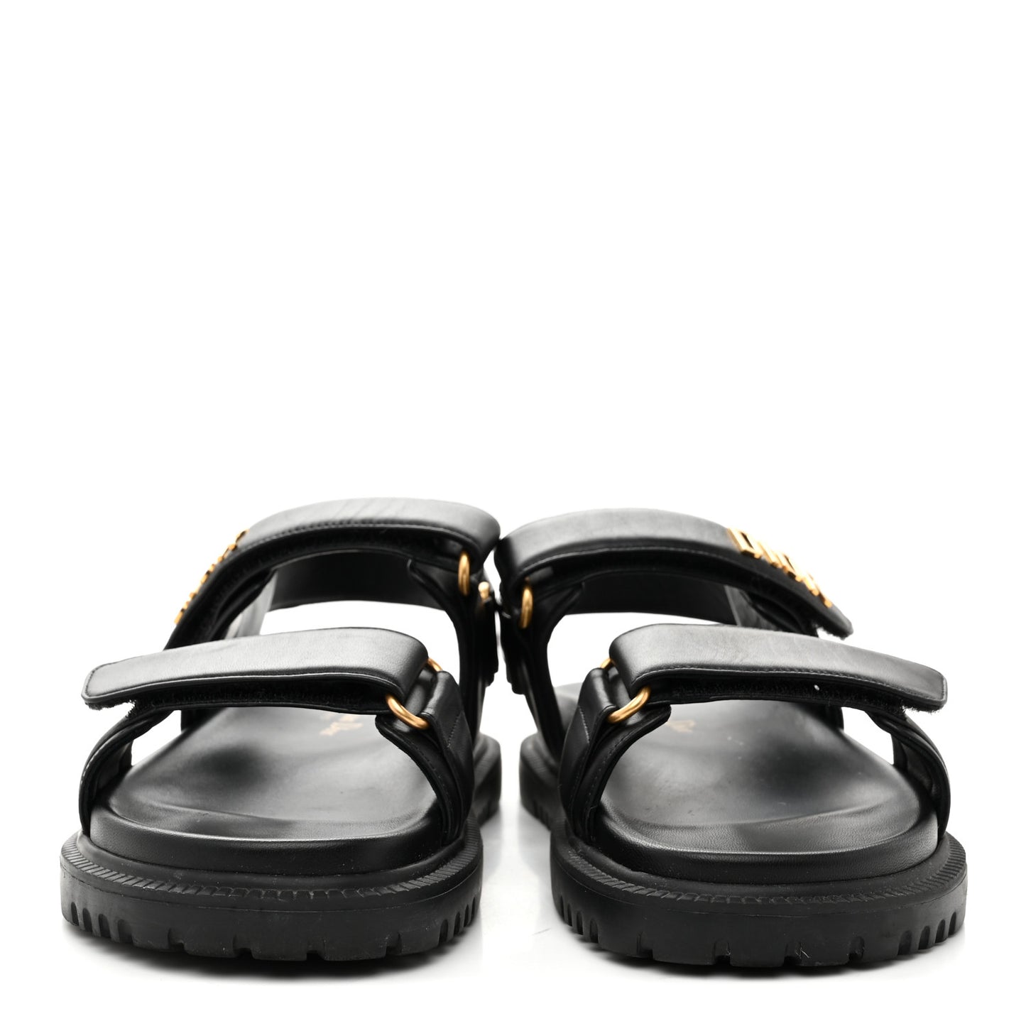 Lambskin Dioract 10mm Sandals 36.5 Black
