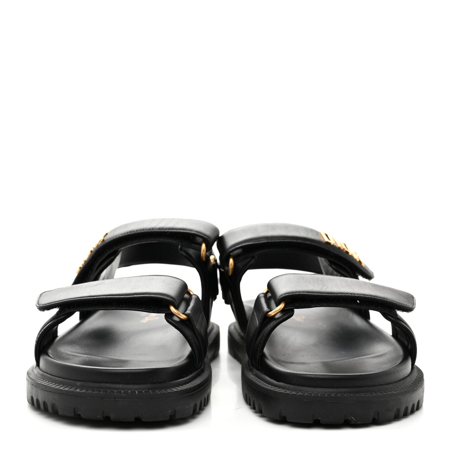 Christian Dior Lambskin Dioract 10mm Sandals 36.5 Black 3 of 10