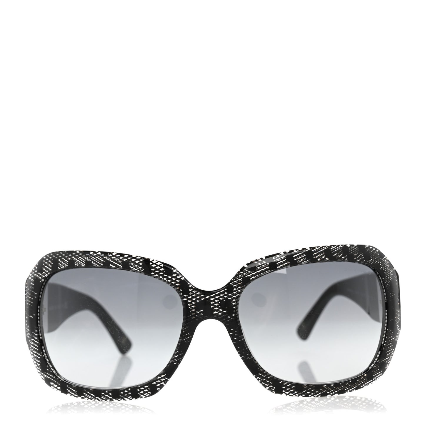 Acetate CC Lace Effect Sunglasses 5146-A Black White