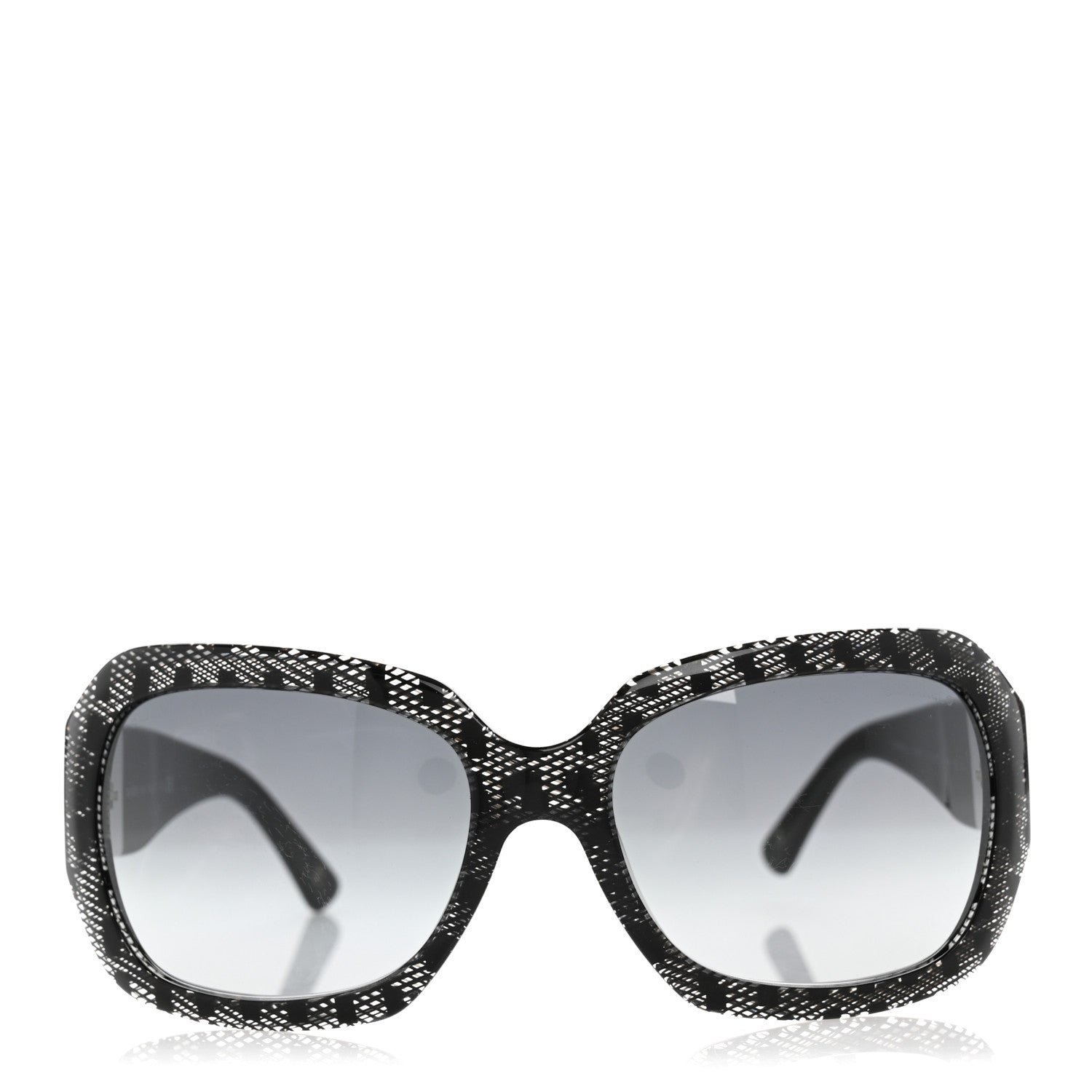 Chanel Acetate CC Lace Effect Sunglasses 5146-A Black White 2 of 7