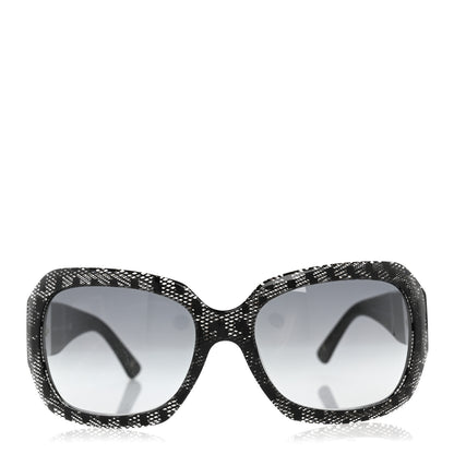 Chanel Acetate CC Lace Effect Sunglasses 5146-A Black White 2 of 7
