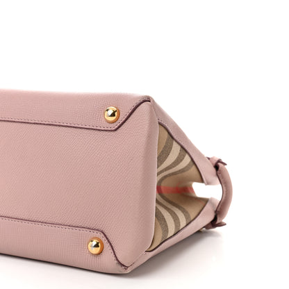 Burberry Derby Calfskin House Check Medium Banner Tote Pale Orchid 10 of 11