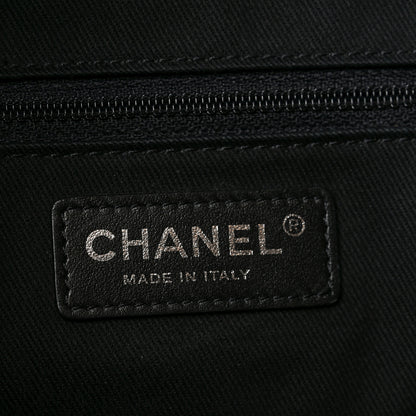 Chanel Calfskin Large Coco Eyelets Shopping Tote Black 6 of 10