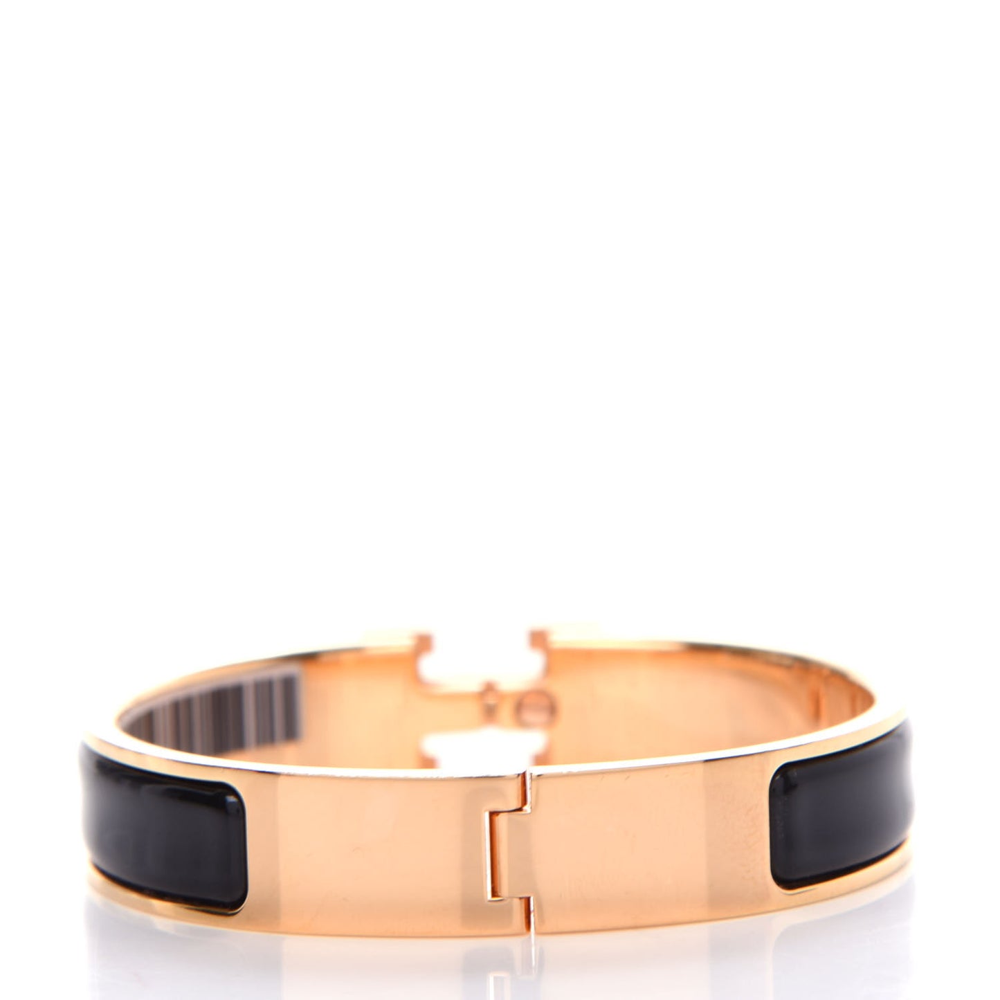 Enamel Narrow Clic Clac H Bracelet PM Black