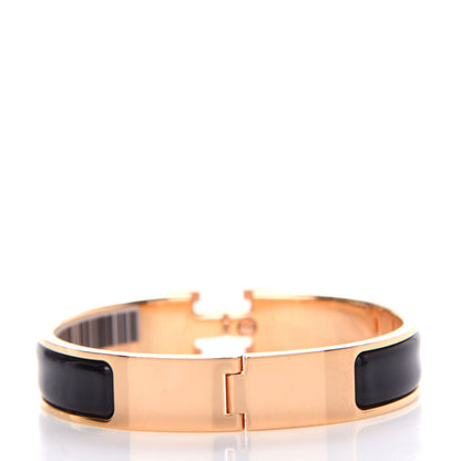 Hermes Enamel Narrow Clic Clac H Bracelet PM Black 3 of 5
