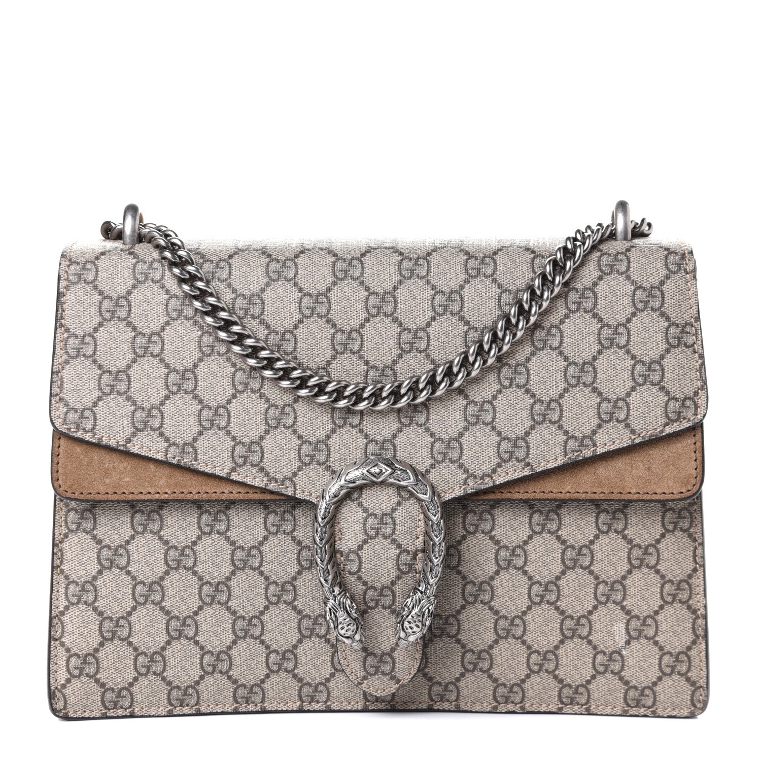 Gucci GG Supreme Monogram Medium Dionysus Shoulder Bag Taupe 1 of 4