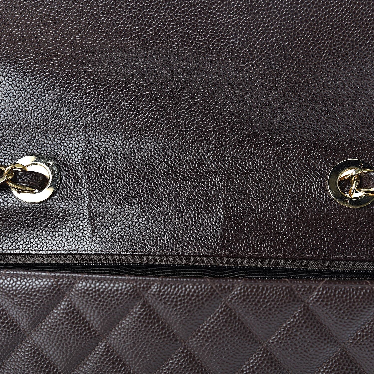 Chanel Caviar Quilted Jumbo Single Flap Brown 12 of 12