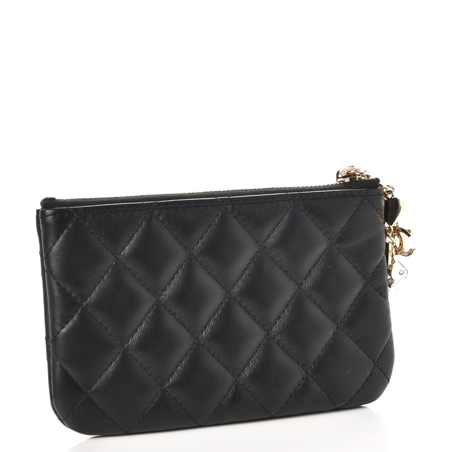 Chanel Lambskin Quilted Casino Coin Purse Black 3 of 8