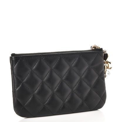 Chanel Lambskin Quilted Casino Coin Purse Black 3 of 8