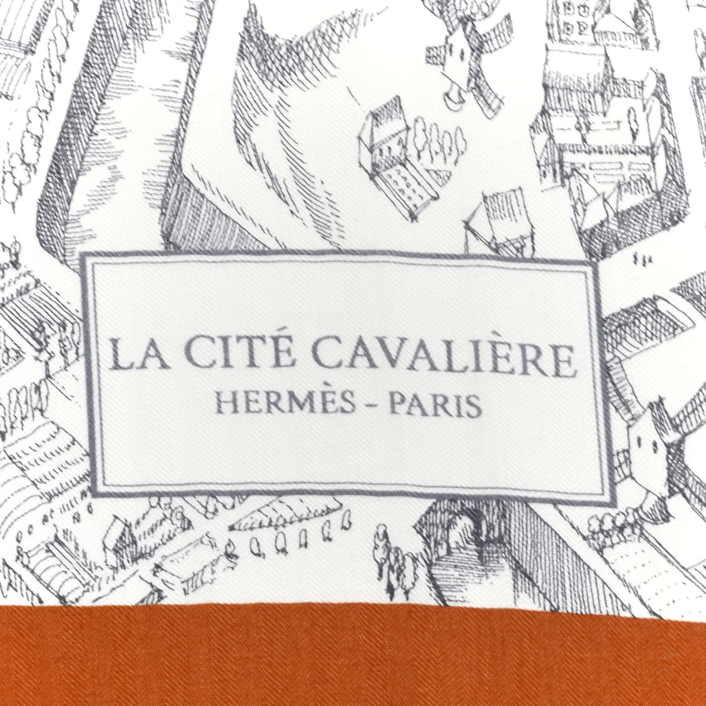 Cashmere Silk La Cite Cavaliere Shawl 140 Caramel White Anthracite