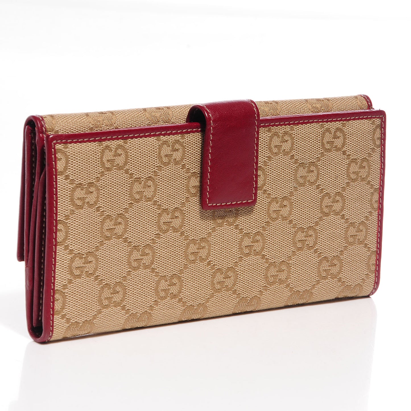 Monogram Lizard GG Trophy Continental Wallet Red
