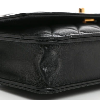 Chanel Lambskin Quilted CC Pearl Crush Wallet on Chain WOC Black 10 of 11