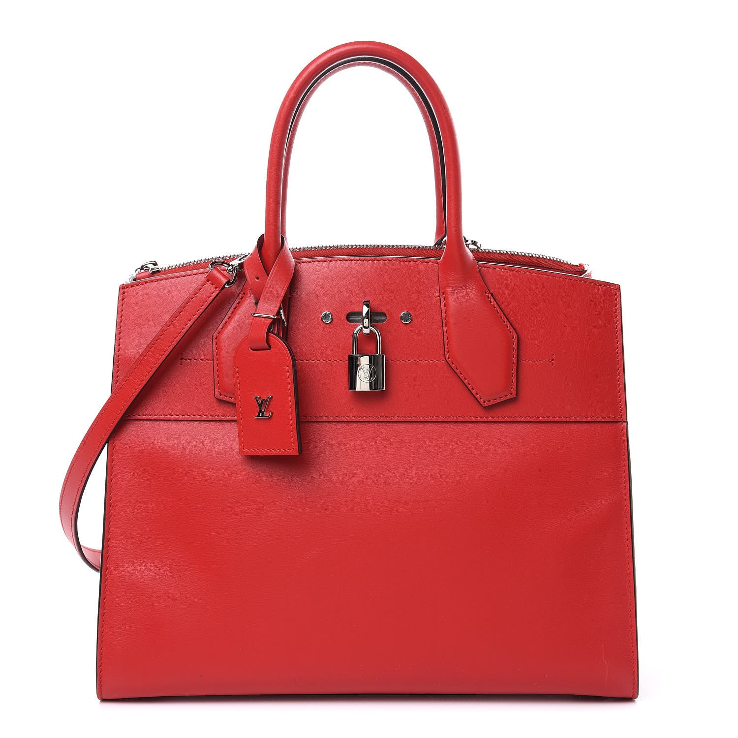 Louis Vuitton Veau Satin City Steamer MM Rubis 1 of 13