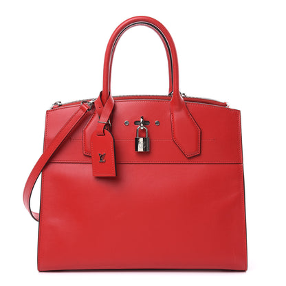 Louis Vuitton Veau Satin City Steamer MM Rubis 1 of 13