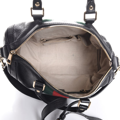 Gucci Calfskin Vintage Web Medium Boston Black 5 of 15