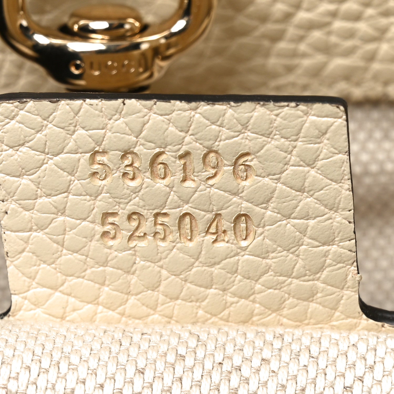 Gucci Pebbled Calfskin Medium Soho Chain Shoulder Bag Off White 7 of 10