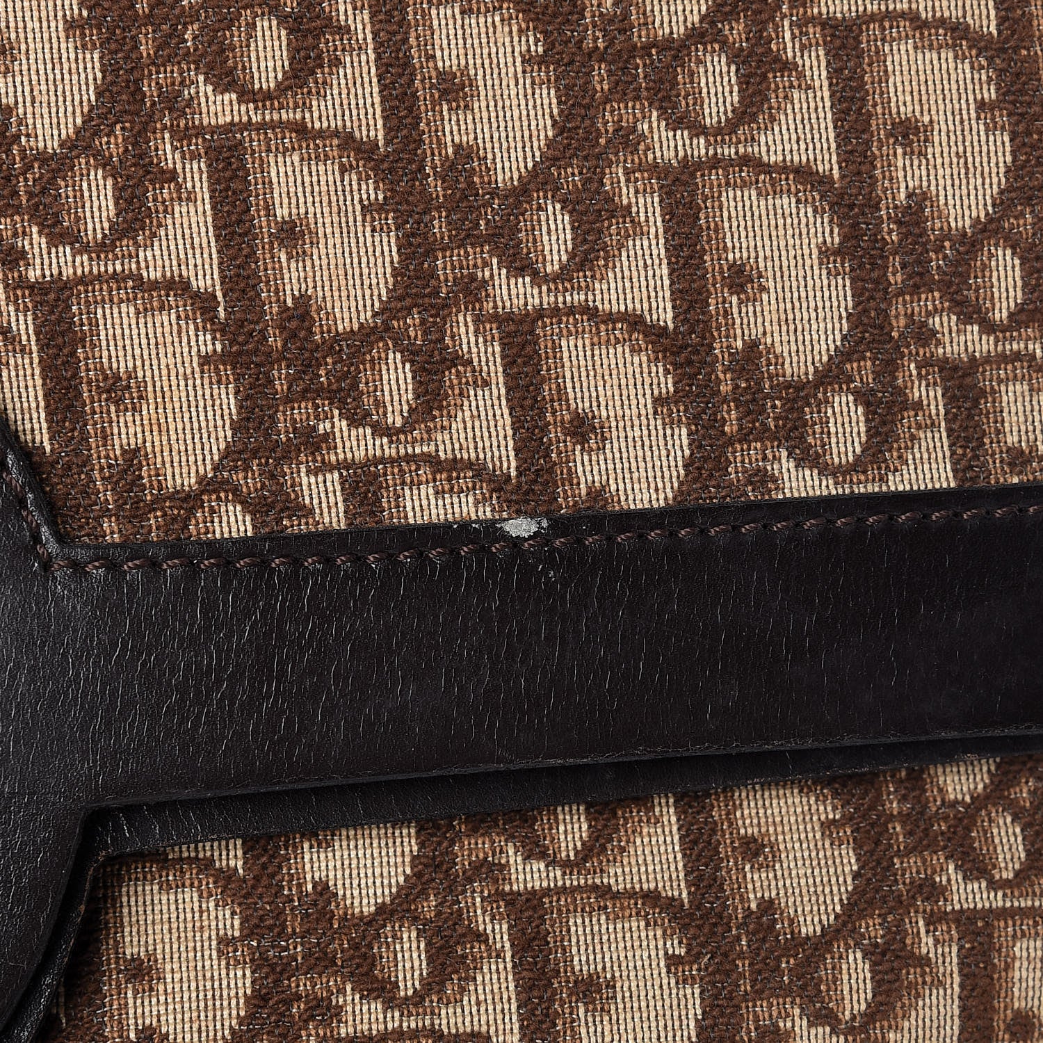 Christian Dior Monogram Fold Over Clutch Brown 7 of 12