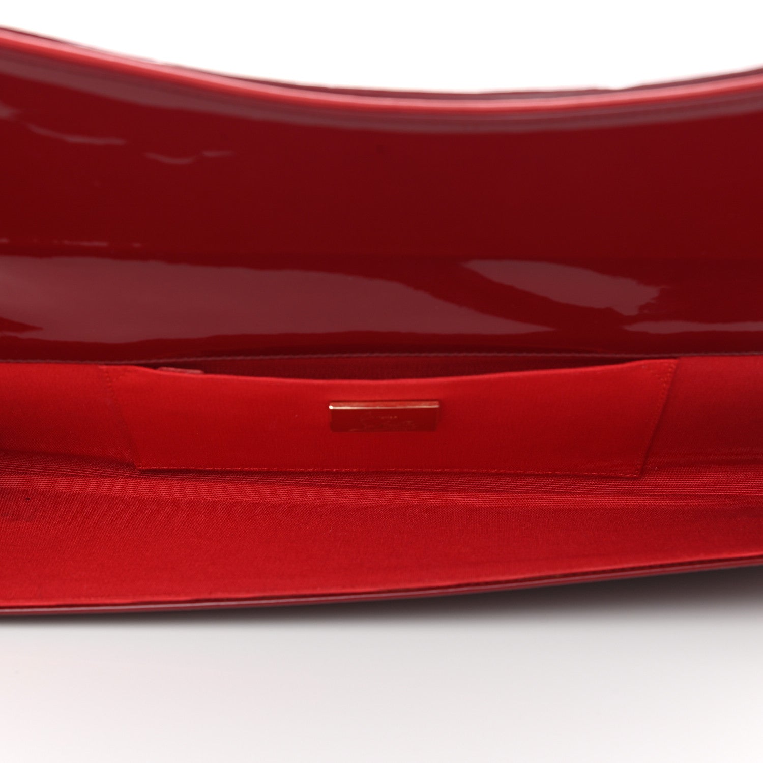 Christian Louboutin Patent Pigalle Clutch Rouge Imperial 5 of 7