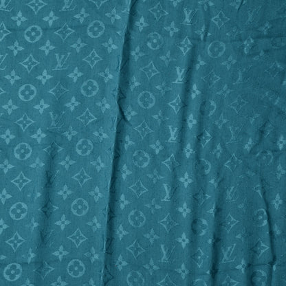 Louis Vuitton Monogram Silk Wool Shawl Turquoise 1 of 6