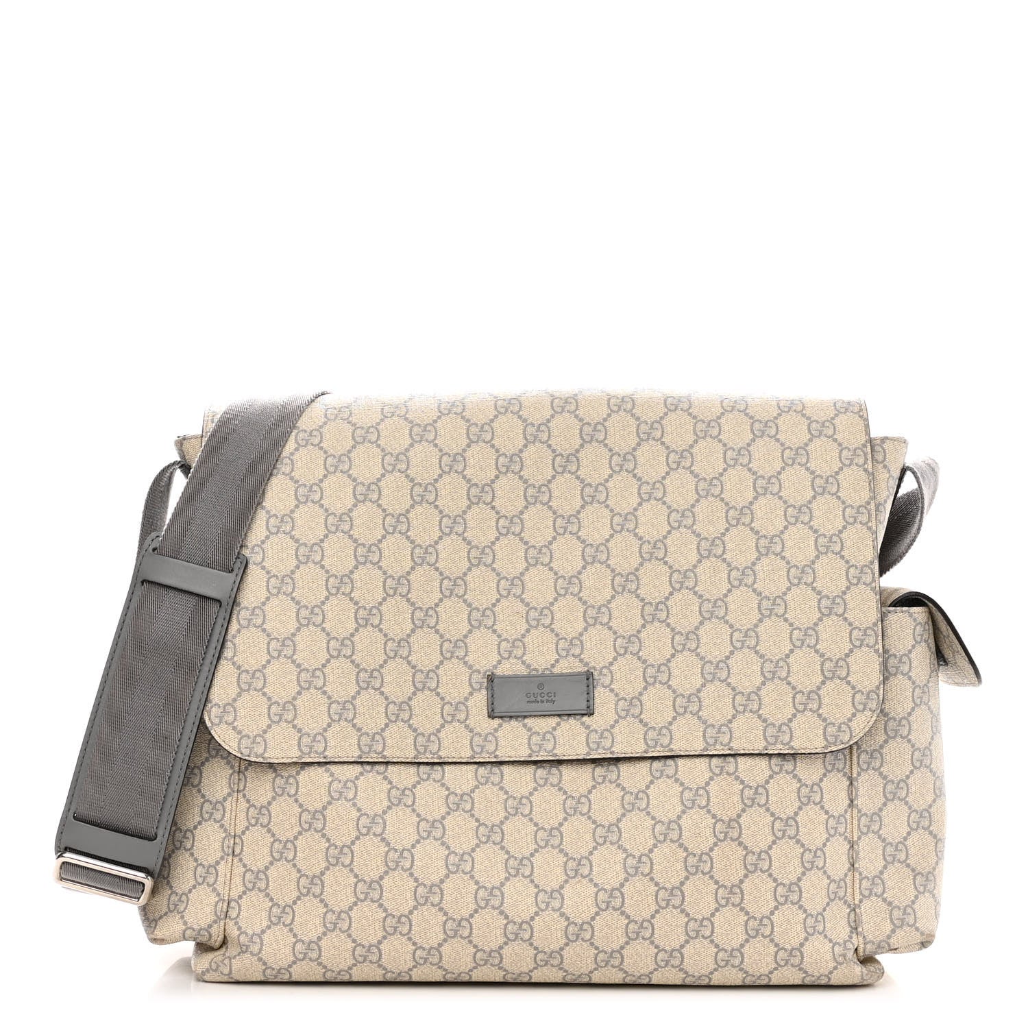 Gucci GG Plus Monogram Messenger Diaper Bag Ecru Grigio 3 of 13