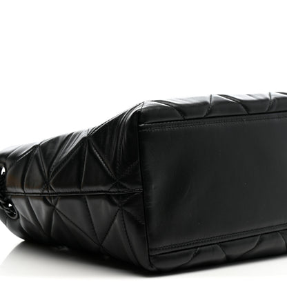 Prada Nappa Stitched Monochrome Chain Tote Bag Black 9 of 10