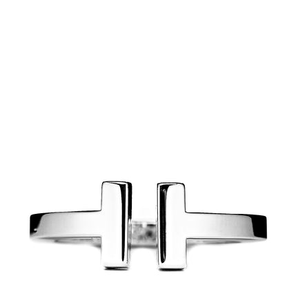 Tiffany Sterling Silver T Square Ring 52 6 1 of 3