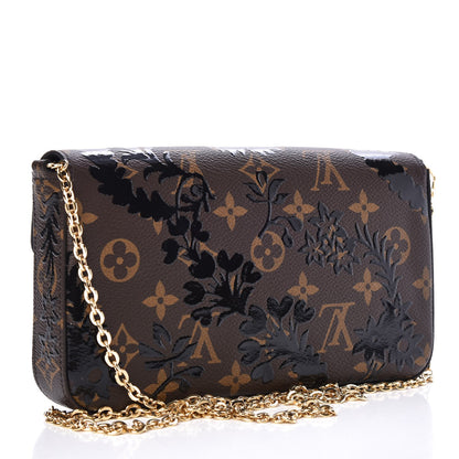 Louis Vuitton Monogram Blossom Pochette Felicie Chain Wallet Black 3 of 6