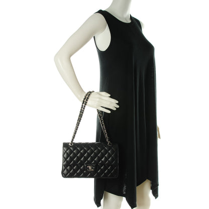 Chanel Lambskin Quilted Medium Double Flap Black 2 of 7