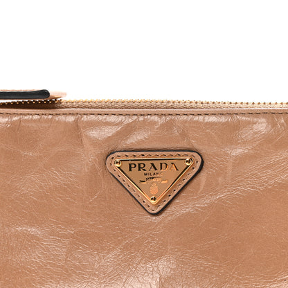 Prada Soft Lux Calfskin Re-Edition 2002 Shoulder Bag Travertine 7 of 10