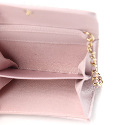 Chanel Caviar Quilted Coco Candy Card Holder On Chain Light Pink 5 of 11
