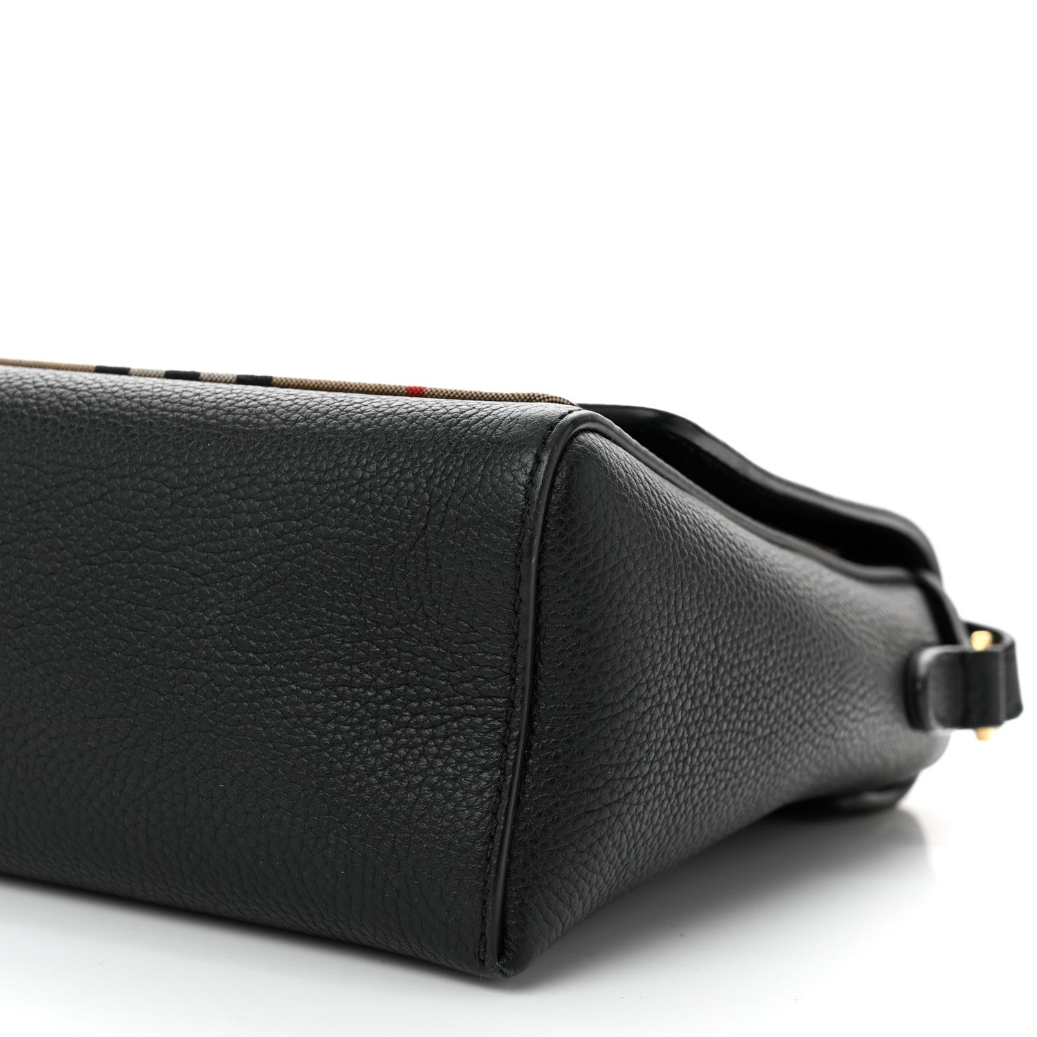 Burberry Coated Canvas Calfskin Vintage Check Medium Note Crossbody Bag Black 9 of 9