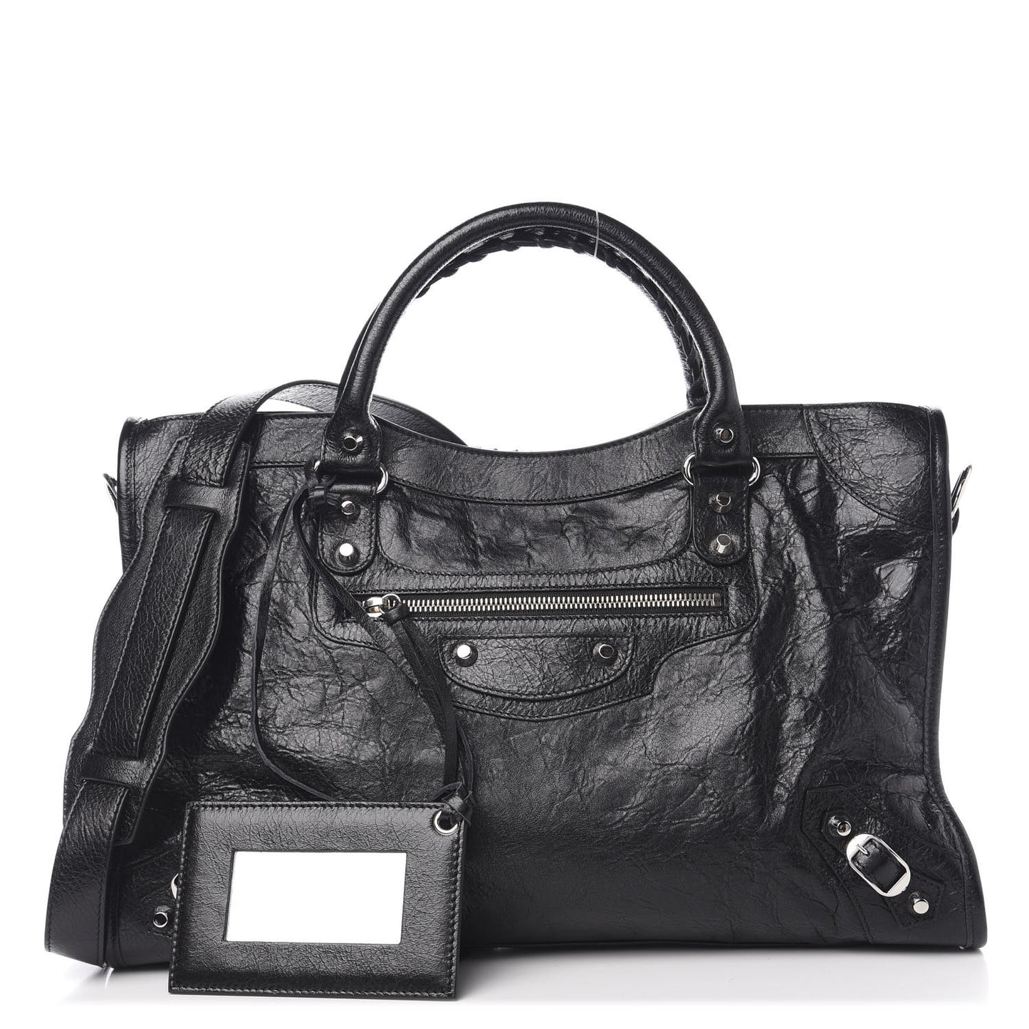 Agneau Classic Silver Hardware City Black