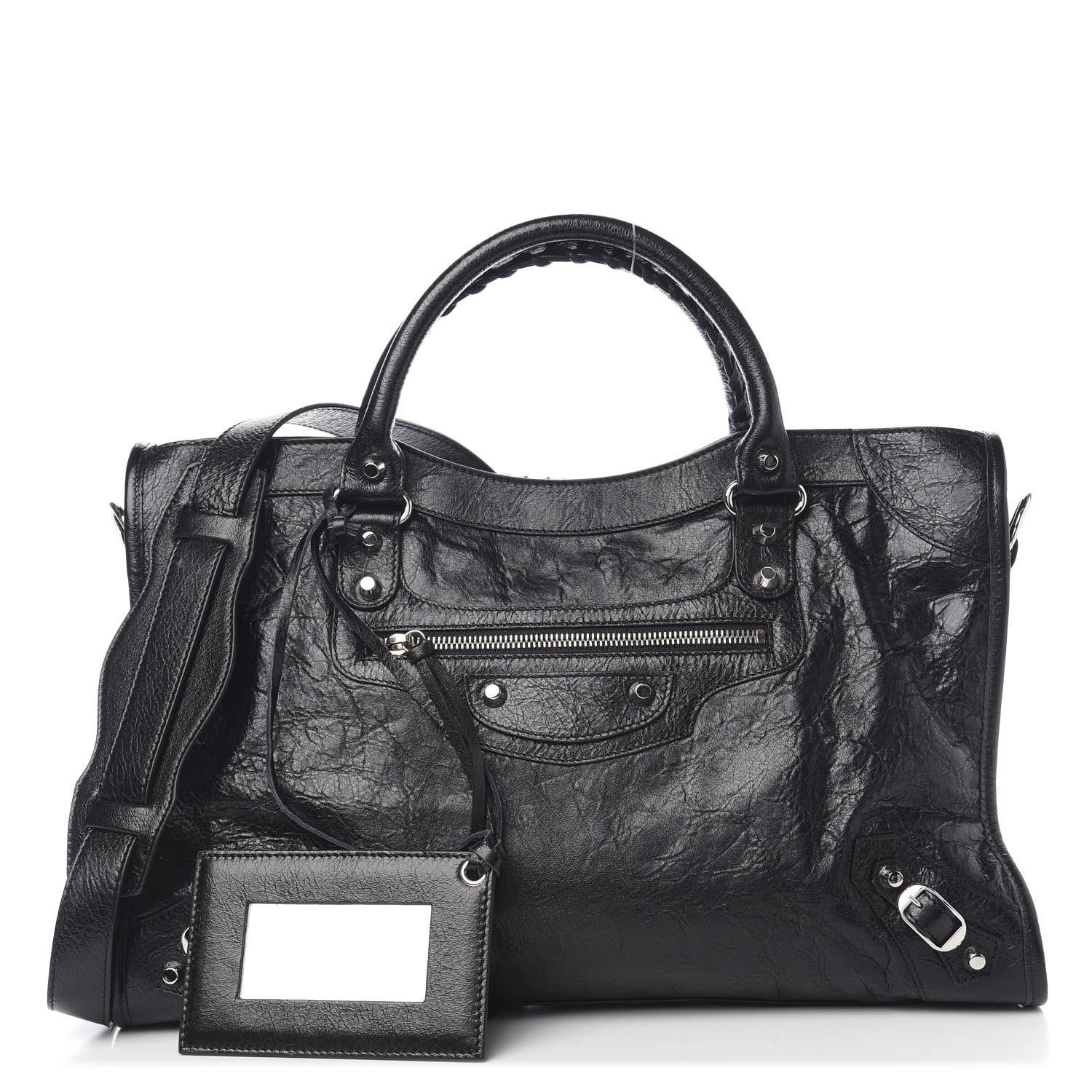 Balenciaga Agneau Classic Silver Hardware City Black 1 of 9