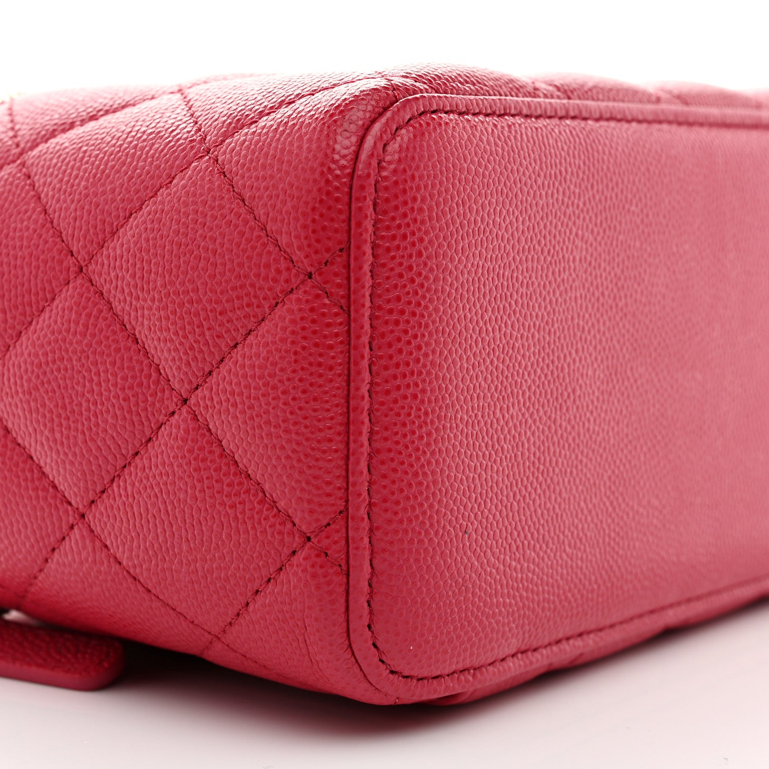 Chanel Caviar Quilted Small Vanity Case With Chain Pink 10 of 12