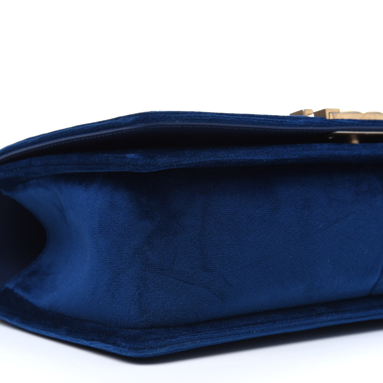 Chanel Velvet Quilted Medium Boy Flap Dark Blue 8 of 11