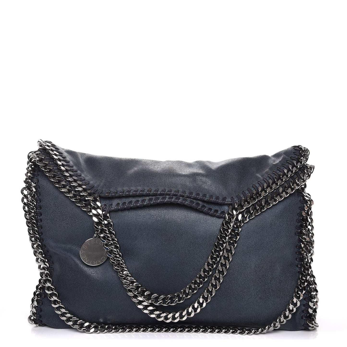 Shaggy Deer Falabella Fold Over Tote Blue