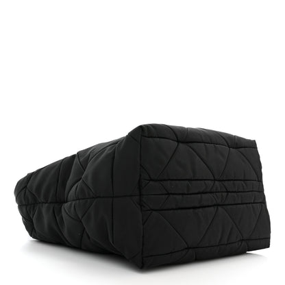 Prada Re-Nylon Nappa Triangle Quilted Padded Small Double Handled Zip Tote Black 4 of 11