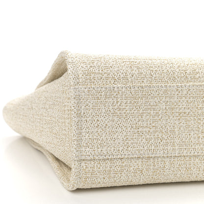 Chanel Lurex Boucle Small Deauville Tote Ivory 8 of 9