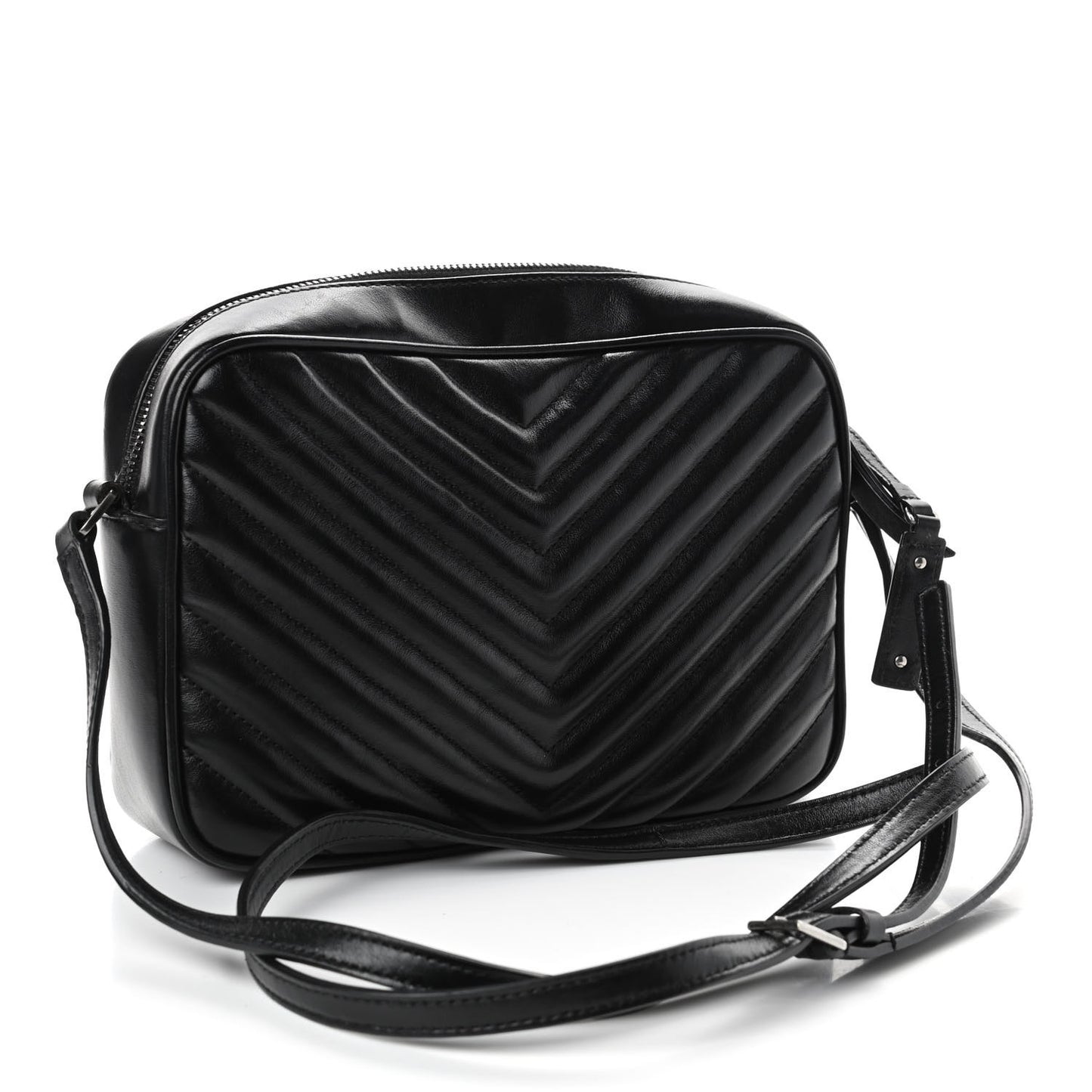 Calfskin Matelasse Monogram Lou Camera Bag Black