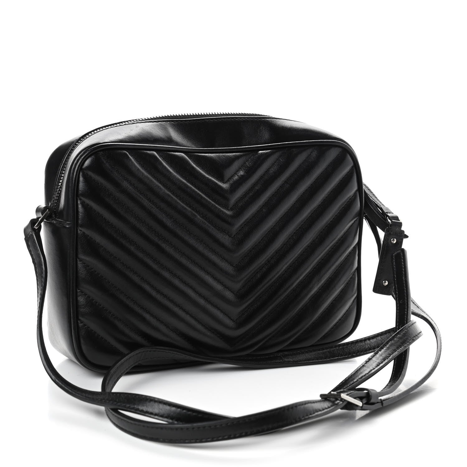 Saint Laurent Calfskin Matelasse Monogram Lou Camera Bag Black 2 of 4