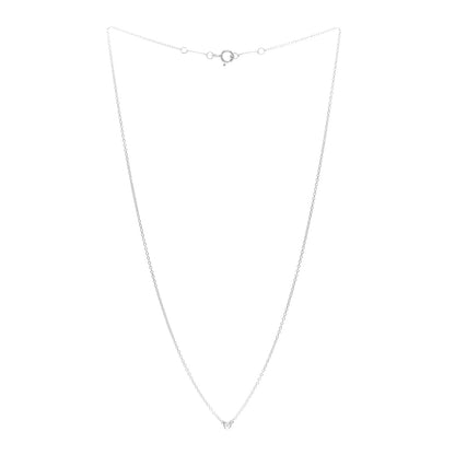 Tiffany Sterling Silver Diamond .03ct Elsa Peretti Diamonds by the Yard Pendant Necklace 3 of 4