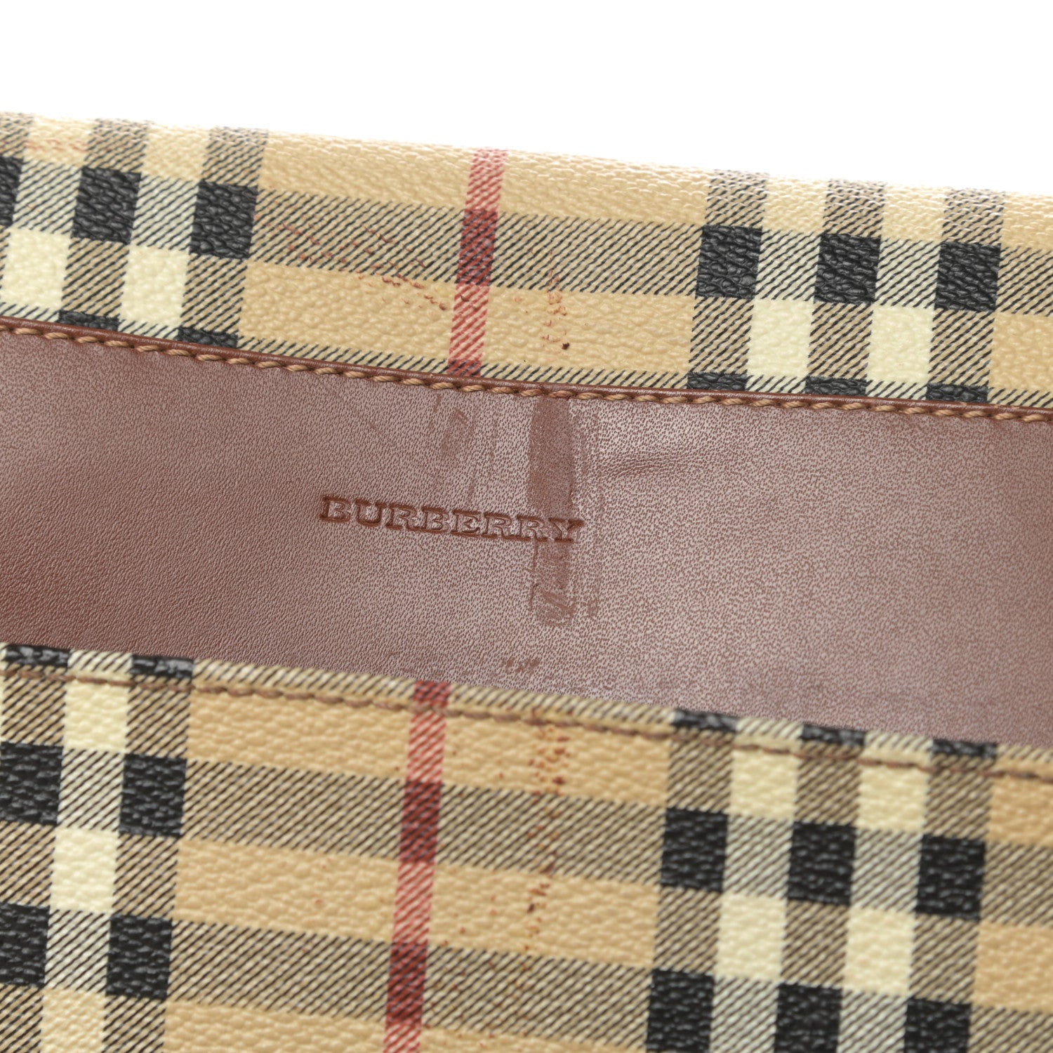 Burberry Haymarket Check Messenger Bag Brown 13 of 17