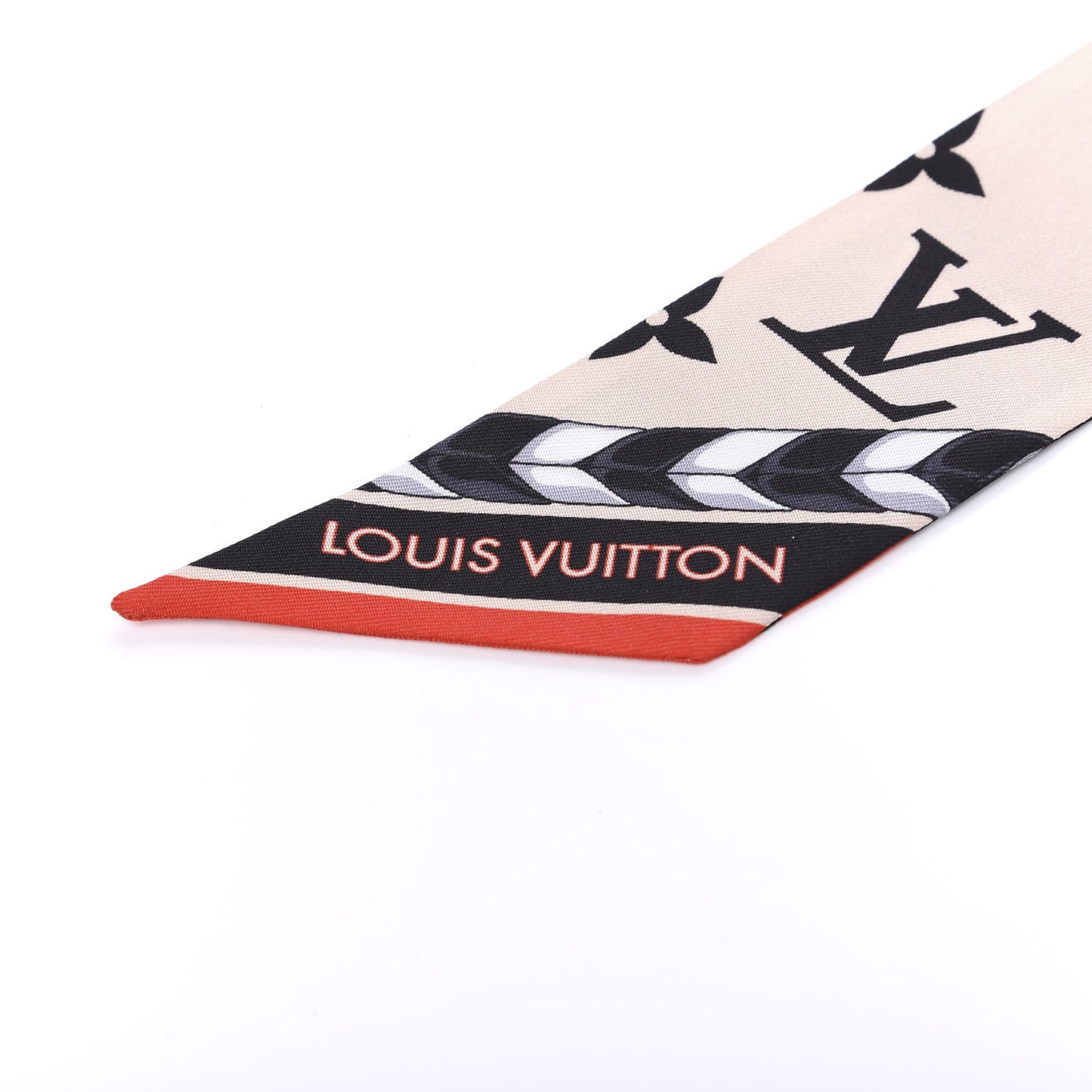 Silk Monogram LV Crafty Bi Color BB Bandeau Black Cream