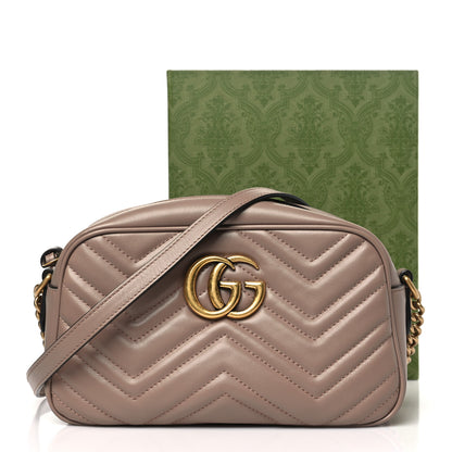 Gucci Calfskin Matelasse Small GG Marmont Chain Shoulder Bag Porcelain Rose 12 of 12