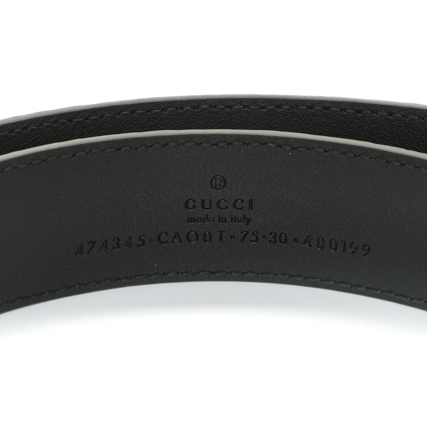 Calfskin Mens Interlocking G Belt 75 30 Black