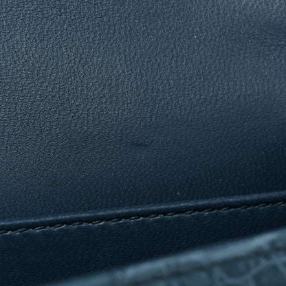 Christian Dior Alligator Lady Dior Pouch Blue 7 of 11