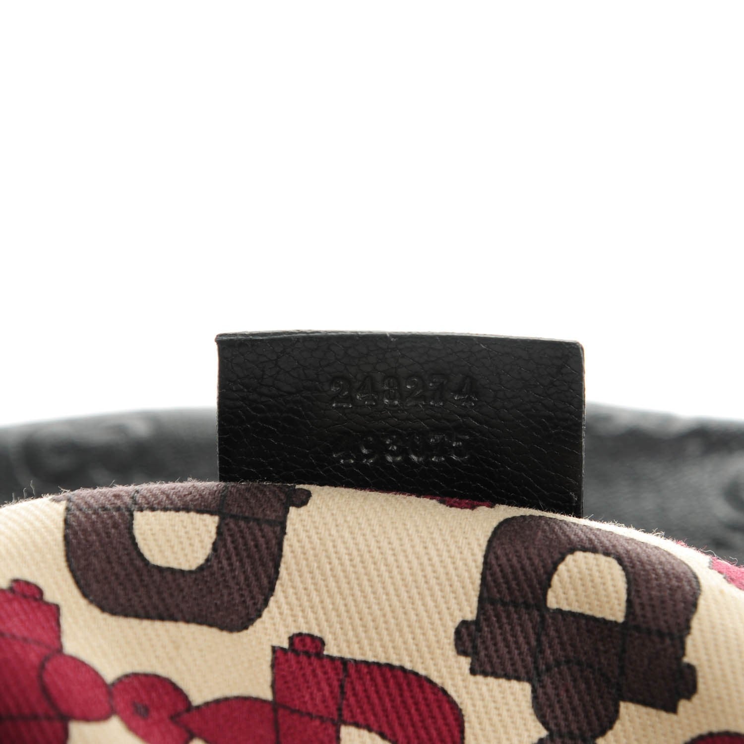 Gucci Guccissima Half Moon Bamboo Ring Hobo Black 7 of 7