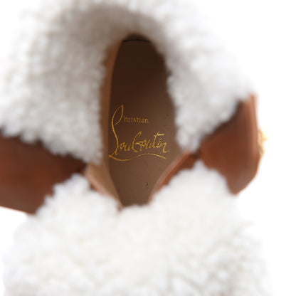 Christian Louboutin Calfskin Shearling Yetita 70 Hiker Booties 35.5 Cuoio Naturel 8 of 9