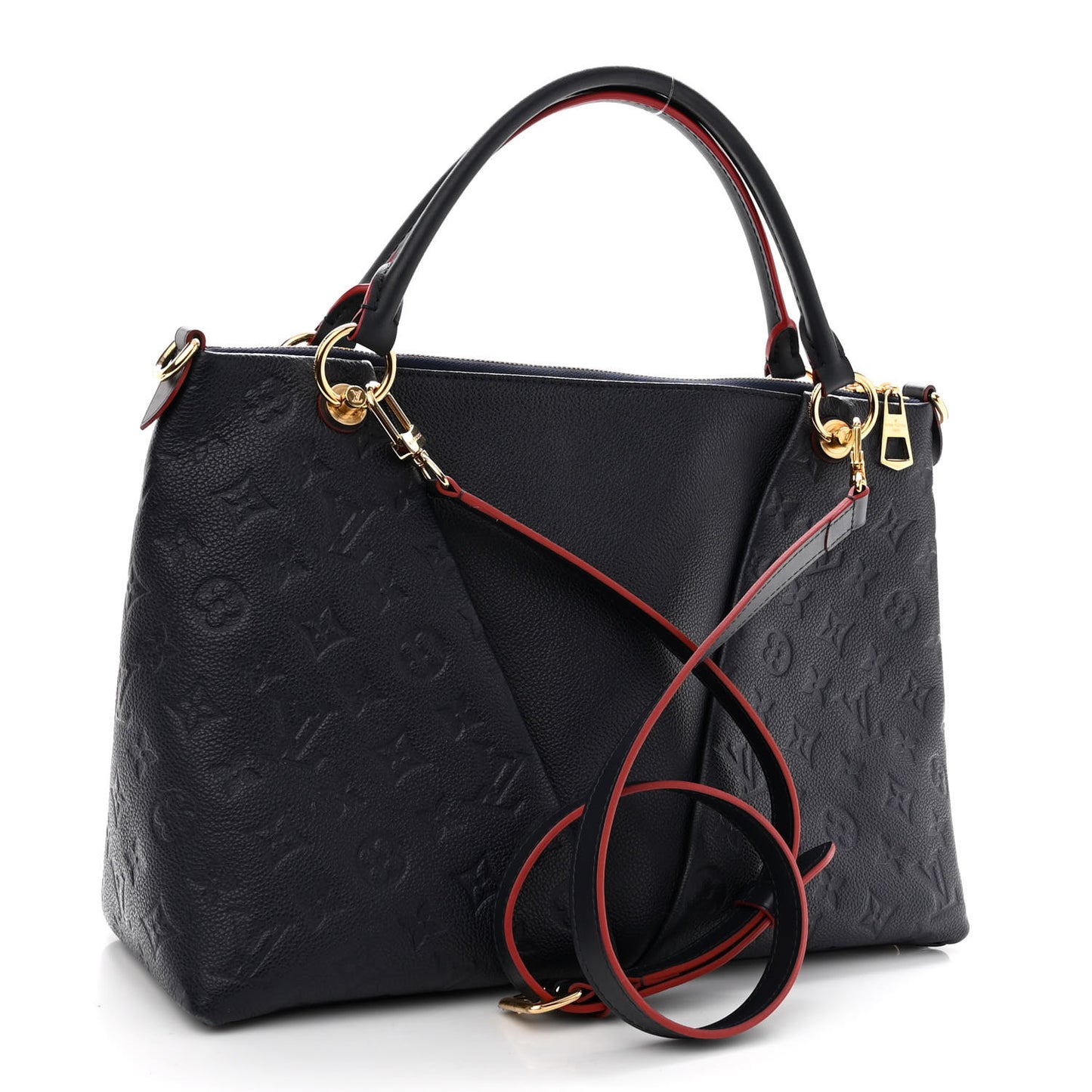 Empreinte V Tote MM Marine Rouge