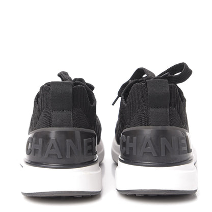 Chanel Mixed Fibers Quilted Womens CC Sneakers 35.5 Black 6 of 8